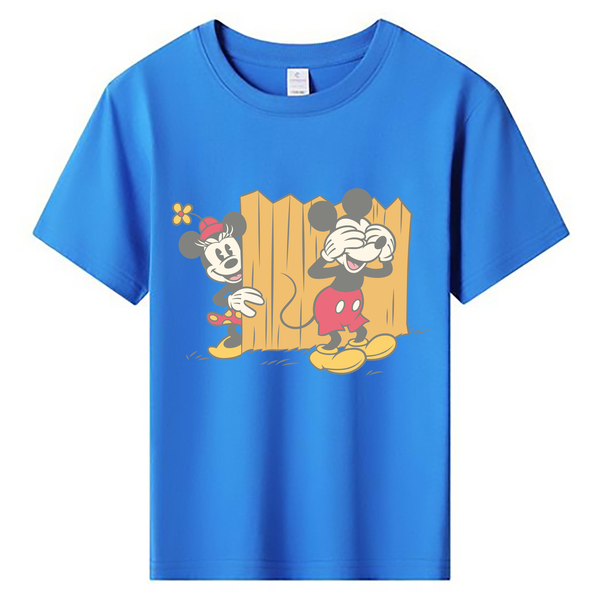 ミッキーマウス Mickey Mouse 綿100％キッズTシャツ（フロントプリント）